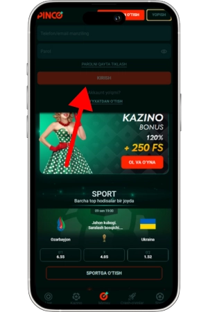 Log in casino Pinco