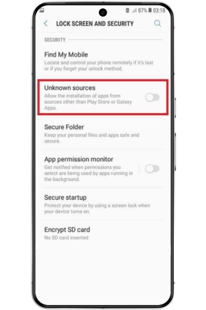 Android allow download